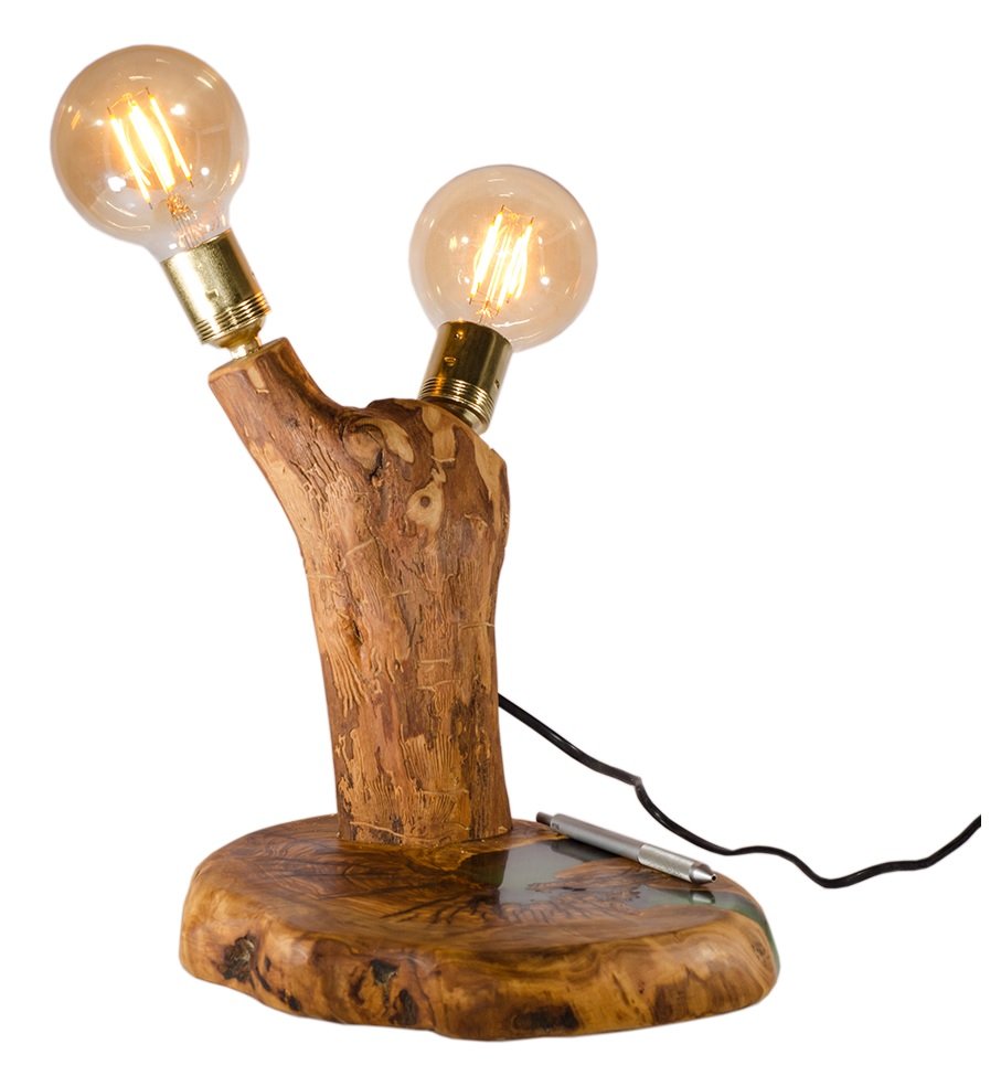 Lampe en bois d’olivier
